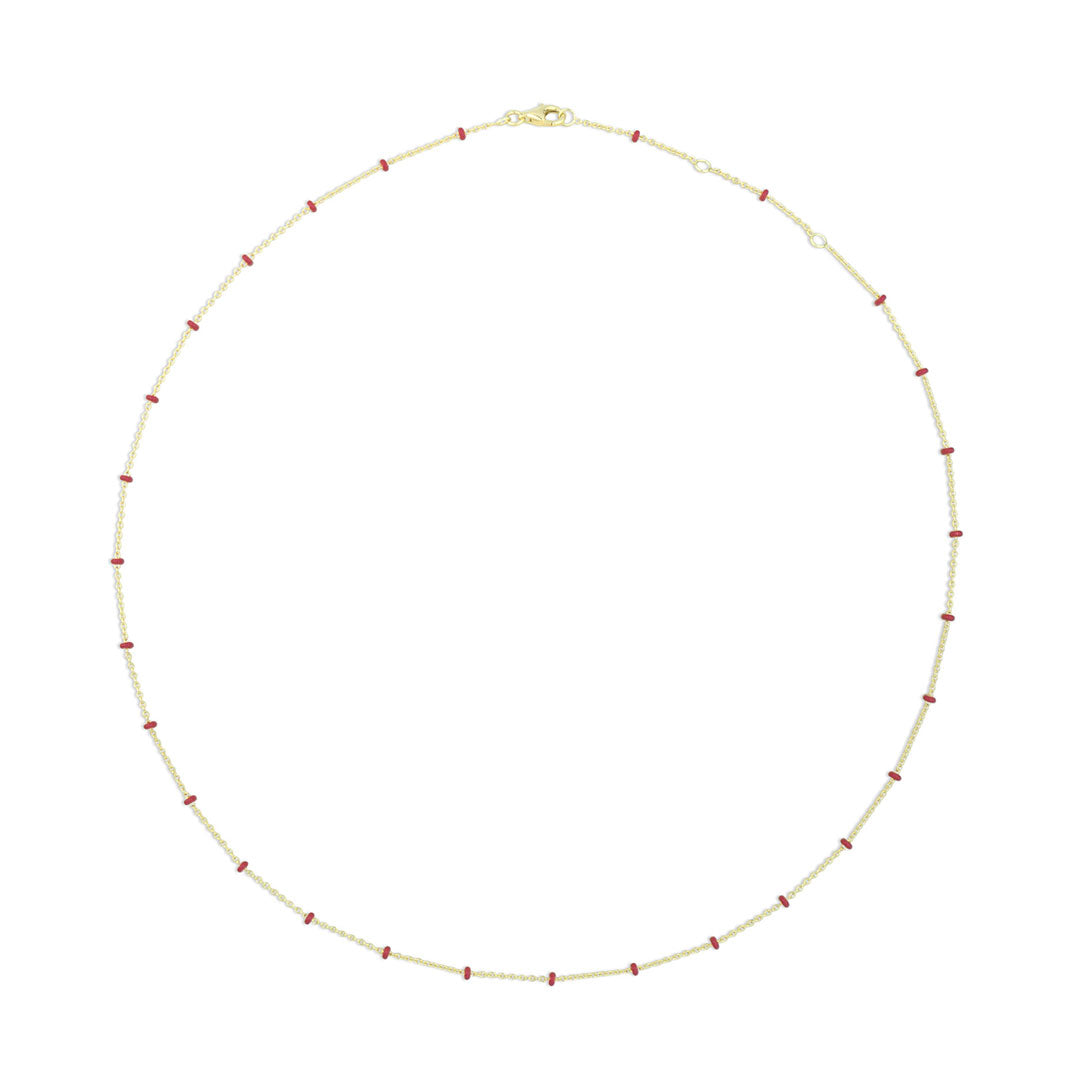 Coastal Enamel Necklace - Red